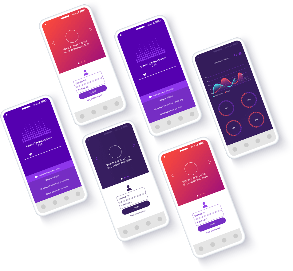 Athir Media mobile game interface designs